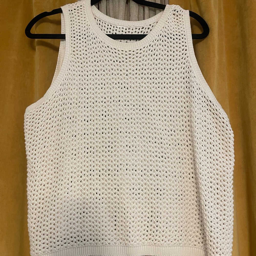 Open-Stitch Crochet Tank